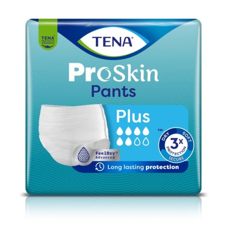 TENA Pants Plus byxskydd för både kvinnor och män.